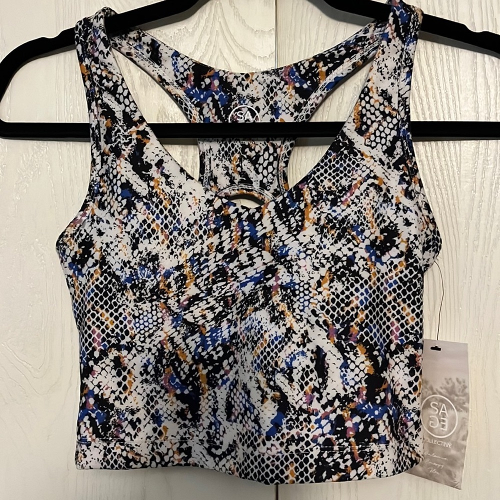 Sage Collective Print Sports Bra